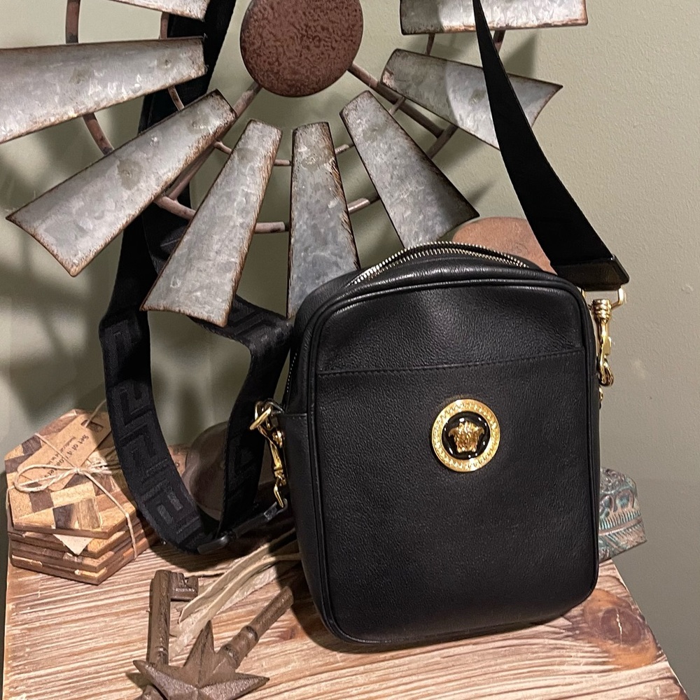 Authentic Versace crossbody messenger